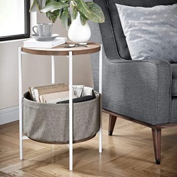 Nathan James Round Modern Side Accent or End Table